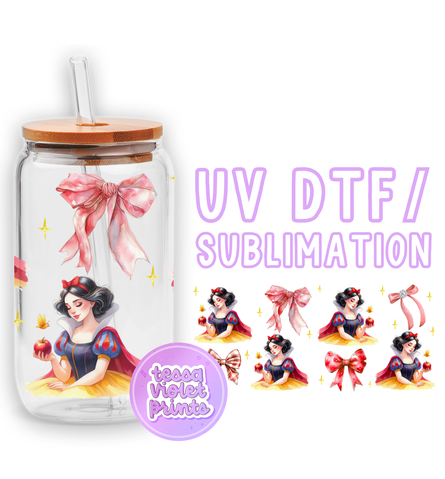 a glass jar with a picture of a girl on it