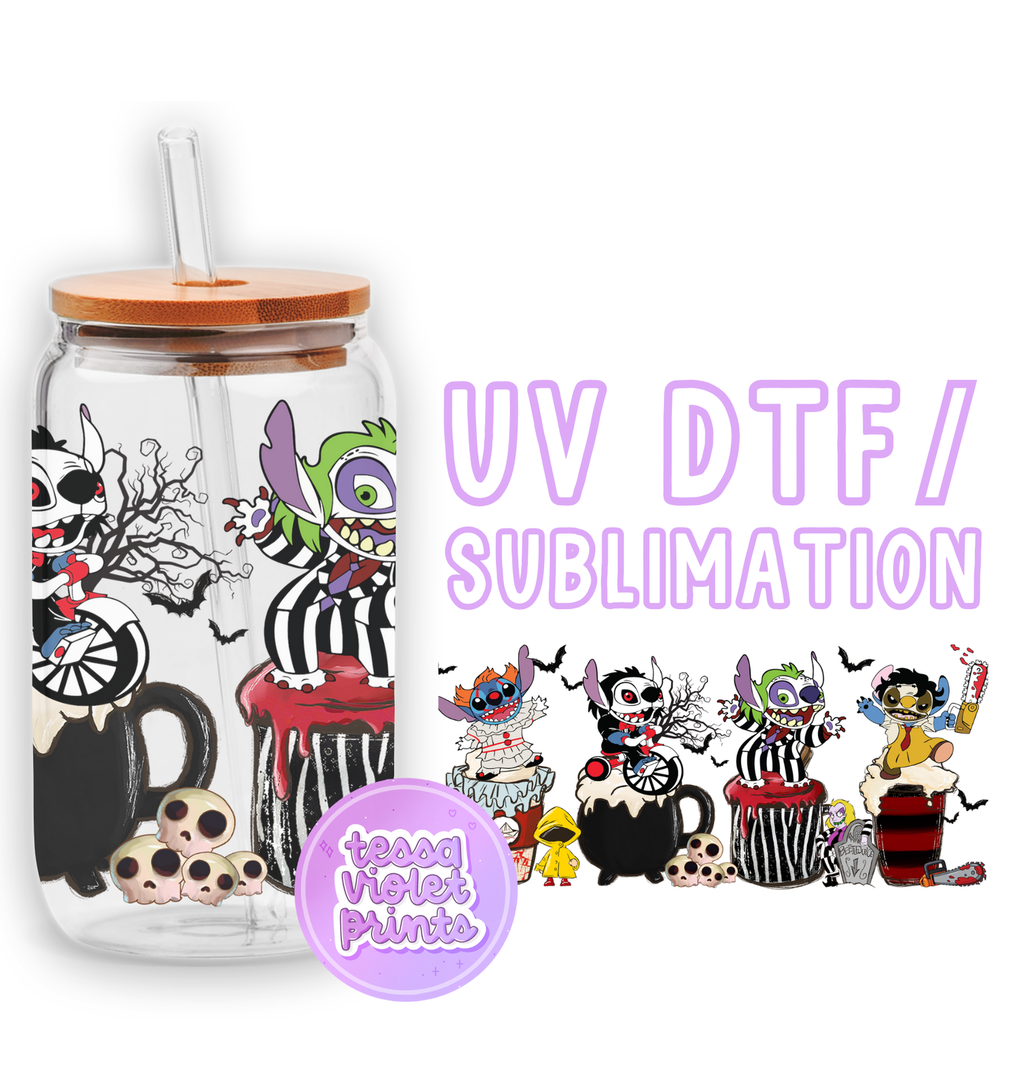 a picture of a glass jar with a straw lid