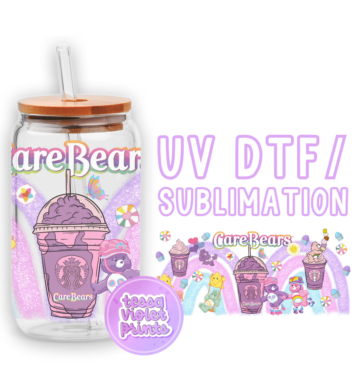 there is a jar with a picture of a cup on it