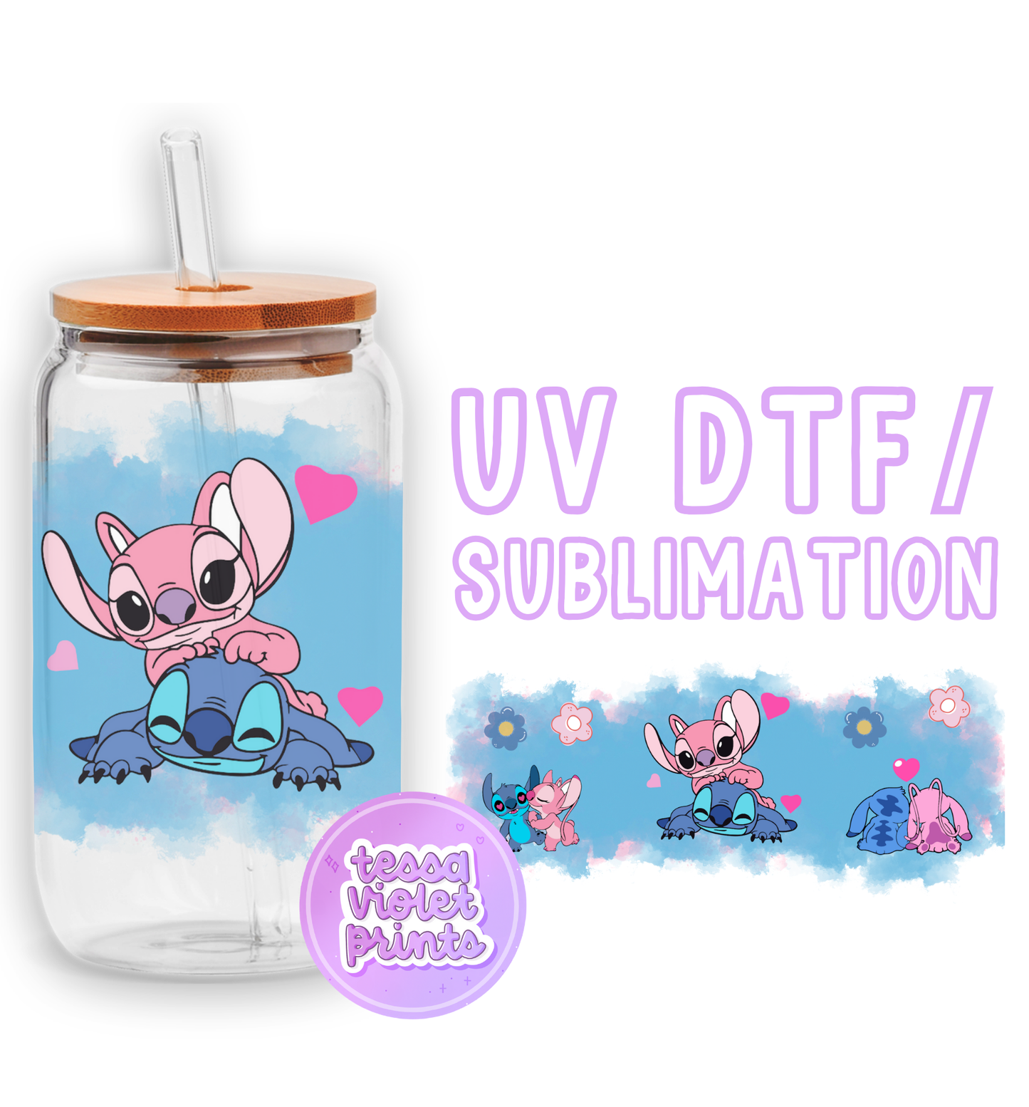 a glass jar with a cartoon character on it