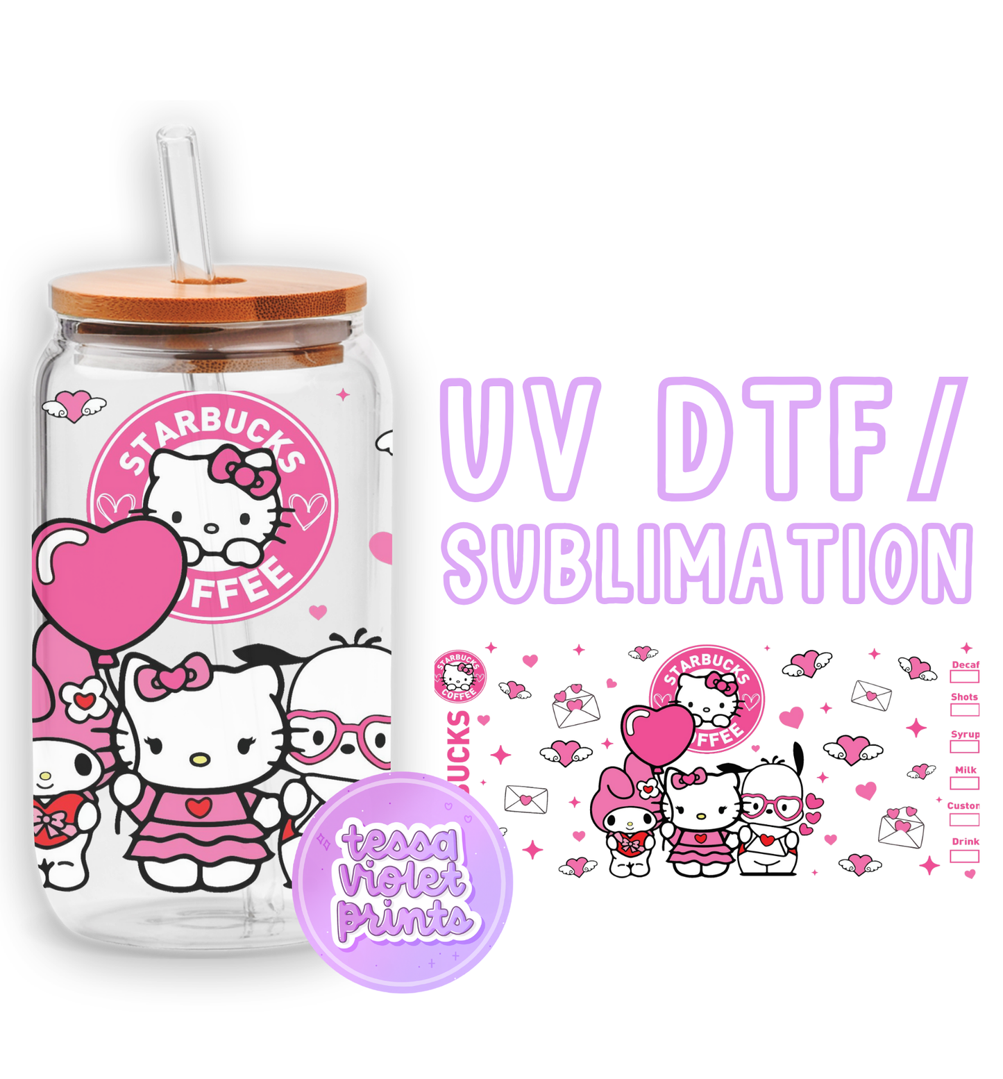 a hello kitty drink bottle with a straw in it
