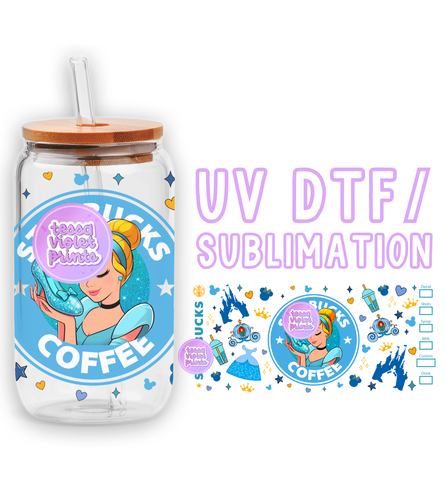 a glass jar with a lid and a sticker on it