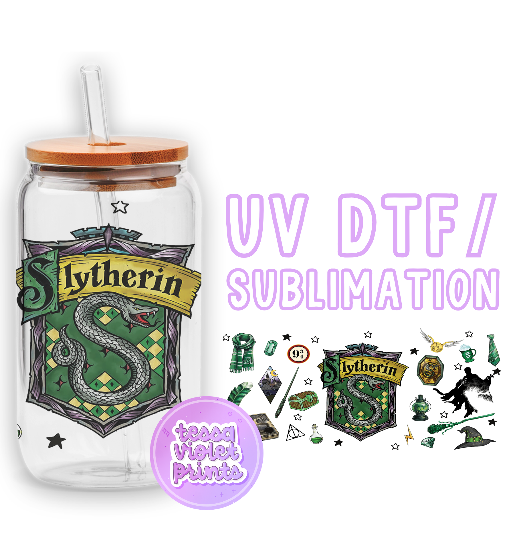 a glass jar with a sticker of a sly sly sly sly sly sly sly