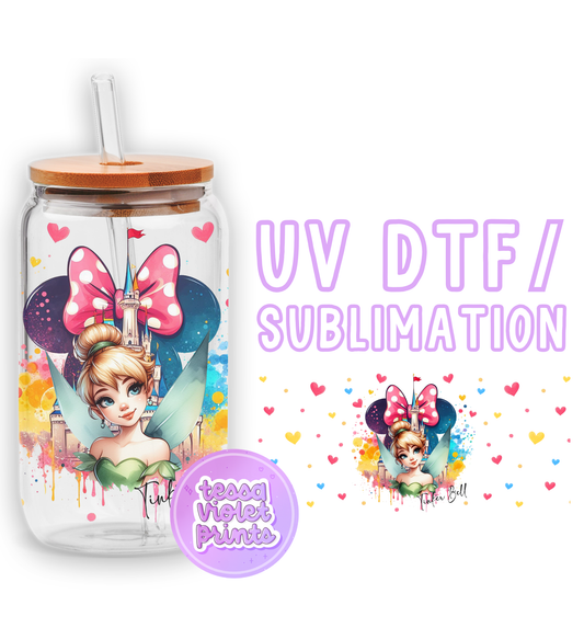 a glass jar with a picture of a girl on it