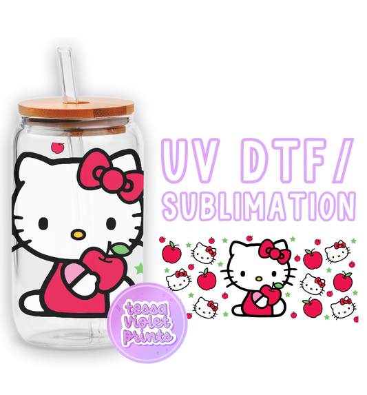 a hello kitty drink bottle with a straw in it