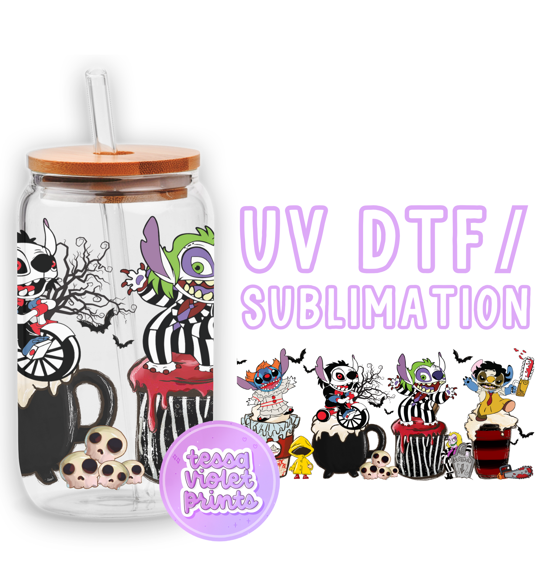 a picture of a glass jar with a straw lid