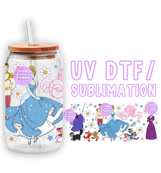 a glass jar with a cartoon character on it