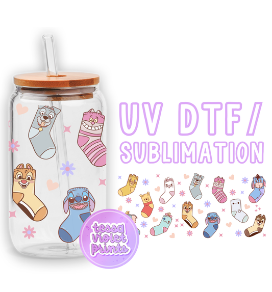 a picture of a glass jar with a lid and stickers on it