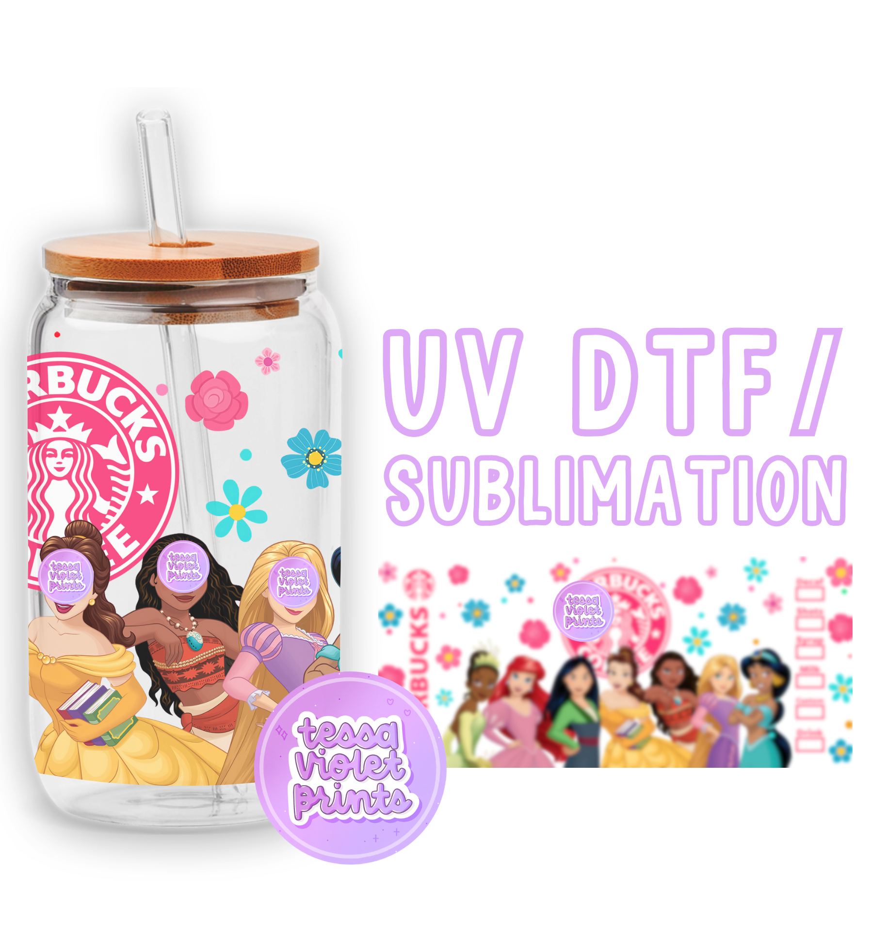 a picture of a starbucks cup with a sticker on it