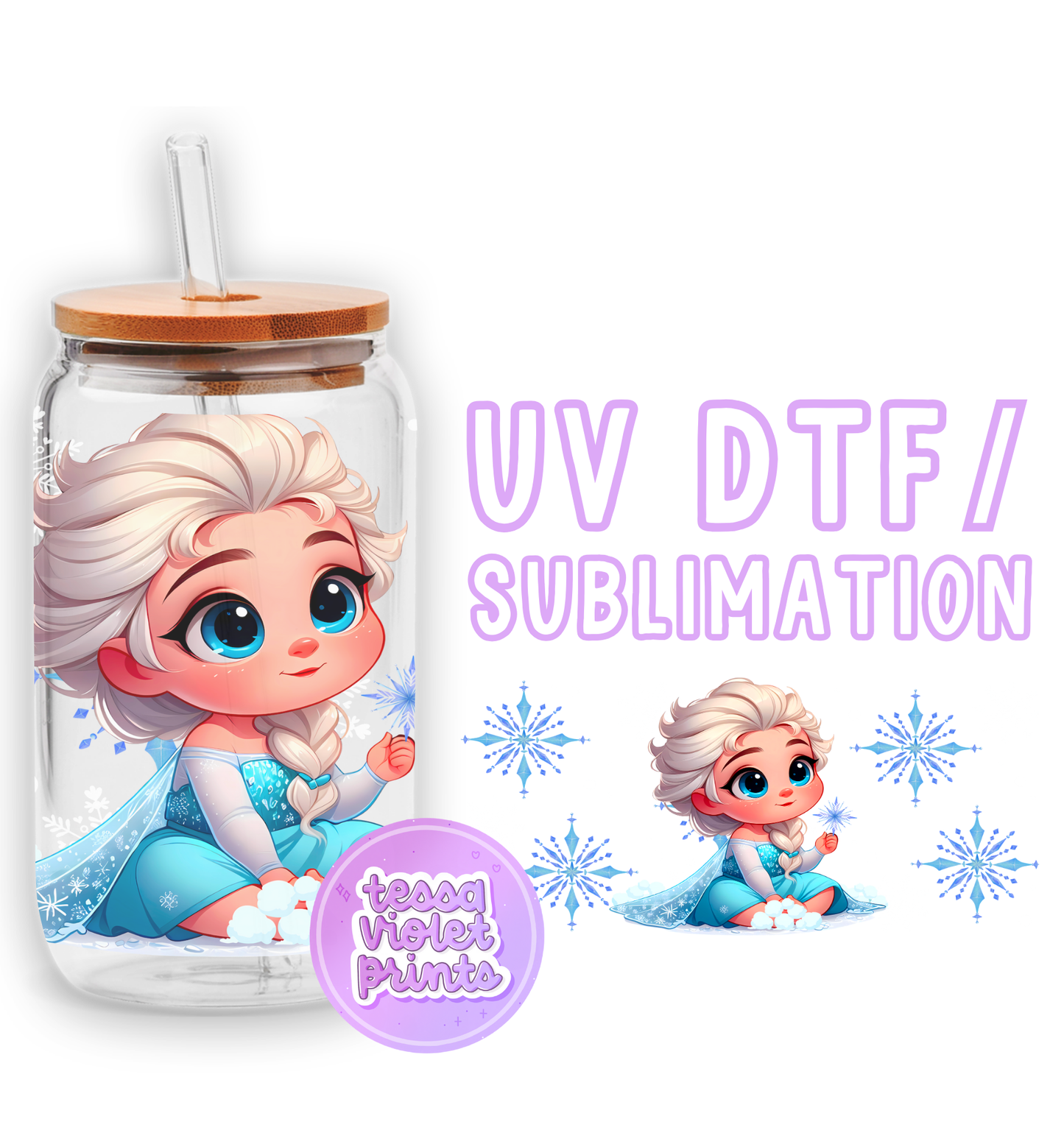 a glass jar with a cartoon character inside of it