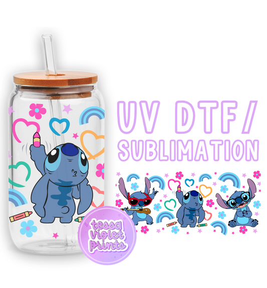 a glass jar with a cartoon character on it