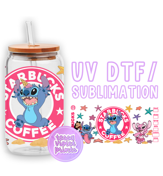 a glass jar with a cartoon character on it