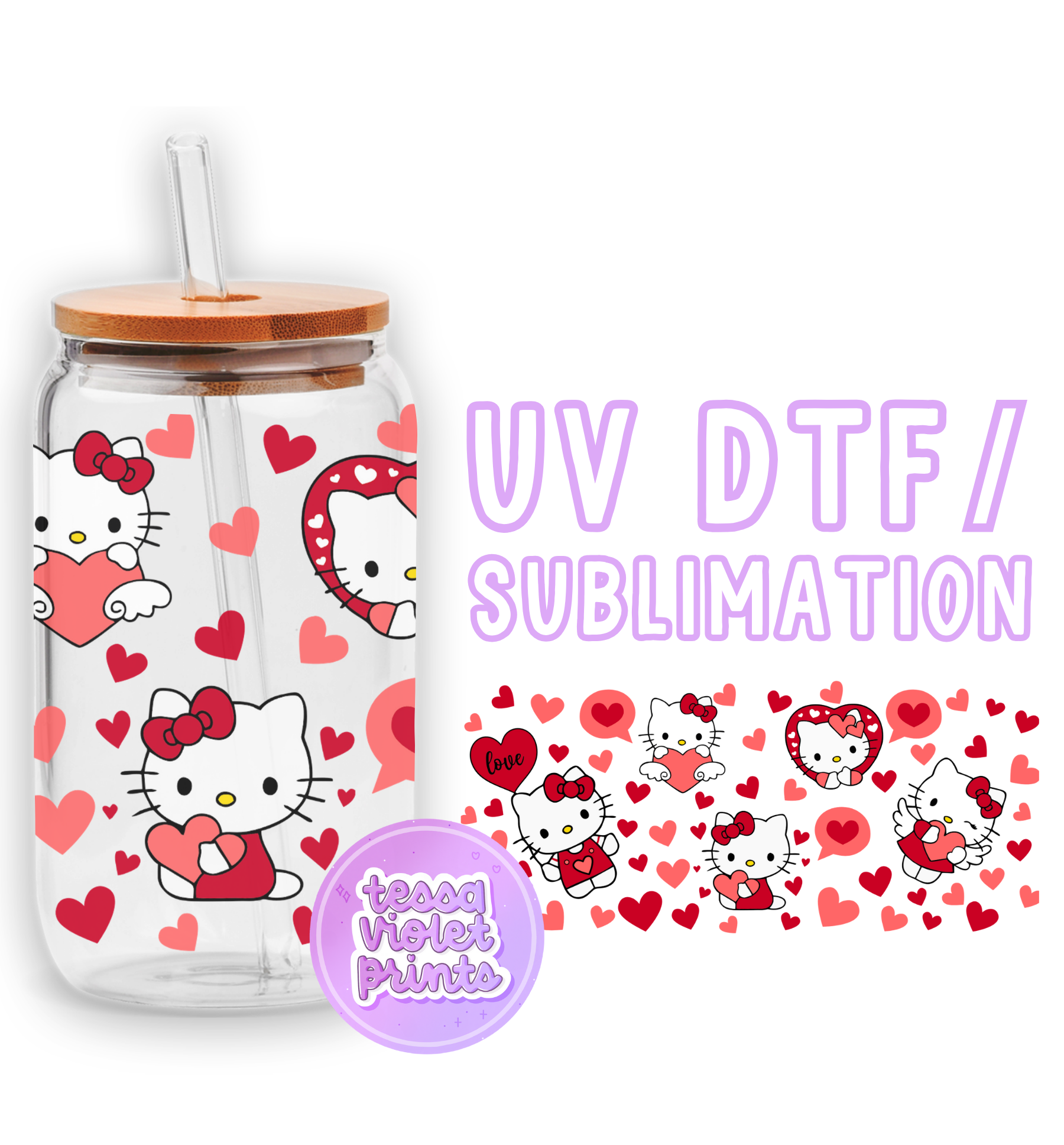 a picture of a hello kitty water bottle with a straw