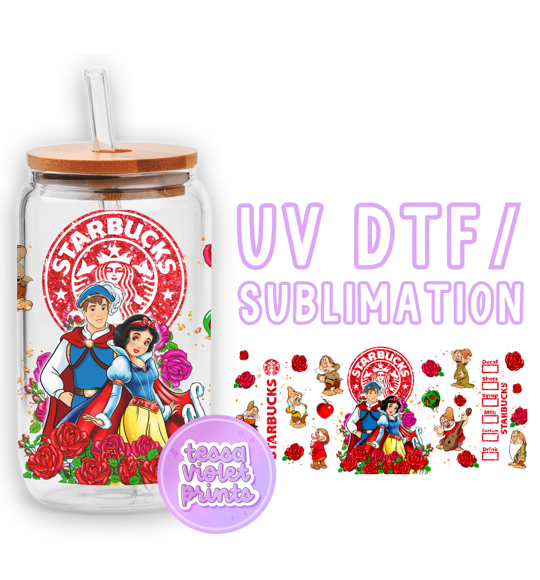 a glass jar with a cartoon character on it