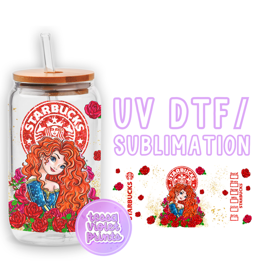 a glass jar with a lid and a sticker with a picture of a girl