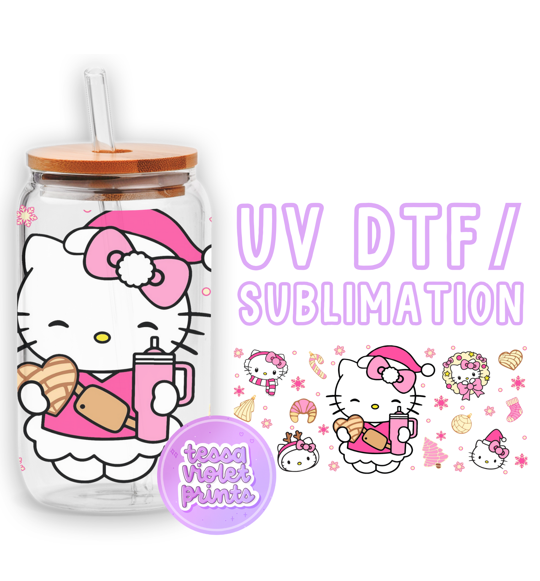 a hello kitty drink bottle with a straw in it