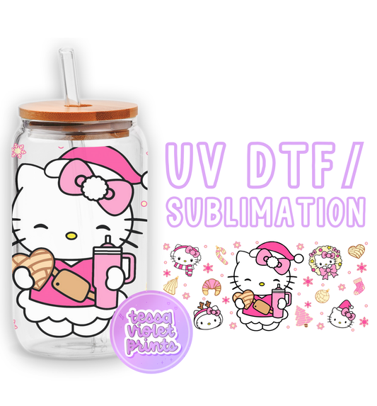 a hello kitty drink bottle with a straw in it